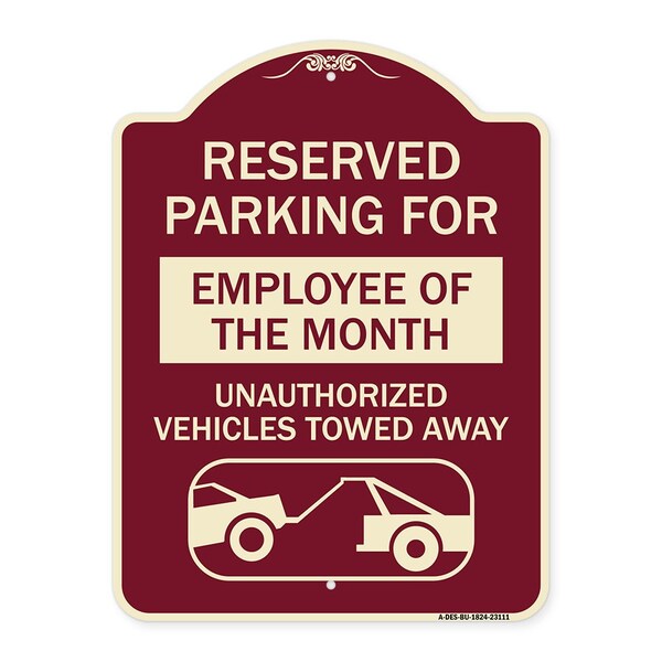 Reserved Parking for Employee of the Month Unauthorized Vehicles Towed Away, A-DES-BU-1824-23111